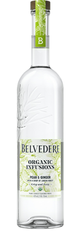 Bottle of Pear & Ginger Organic Infusion Belvedere Vodka