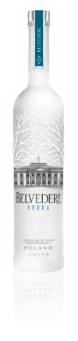 belvedere vodka glowing bottle