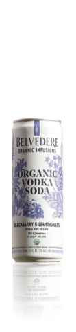 Bottle of Blackberry and Lemongrass Organic Infusion Belvedere Vodka