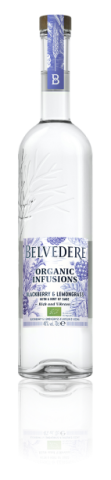 Bottle of Blackberry and Lemongrass Organic Infusion Belvedere Vodka