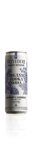 Bottle of Blackberry and Lemongrass Organic Infusion Belvedere Vodka