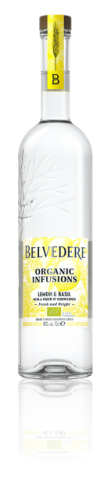 Bottle of Lemon & Basil Organic Infusion Belvedere Vodka