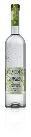 Bottle of Pear & Ginger Organic Infusion Belvedere Vodka