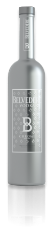 Bottle of Chrome Edition Belvedere Vodka