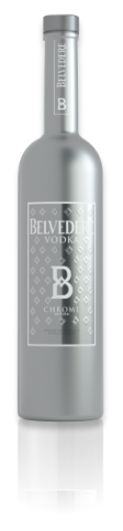 Bottle of Chrome Edition Belvedere Vodka