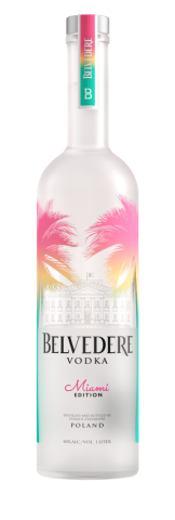 Bottle of Miami Limited Edition Belvedere Vodka