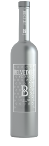 Bottle of Chrome Edition Belvedere Vodka