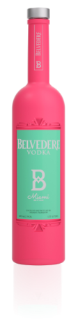 Bottle of Miami Limited Edition Belvedere Vodka