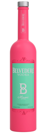 Bottle of Miami Limited Edition Belvedere Vodka