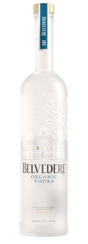 Bottle of Belvedere Organic Vodka