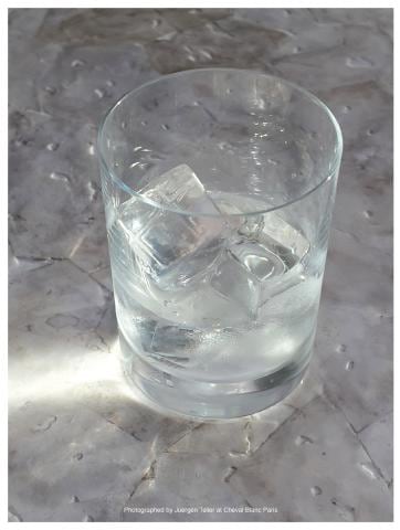 A glass of Belvedere